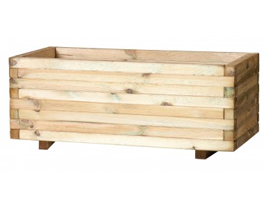 Jardinera rectangular de madera